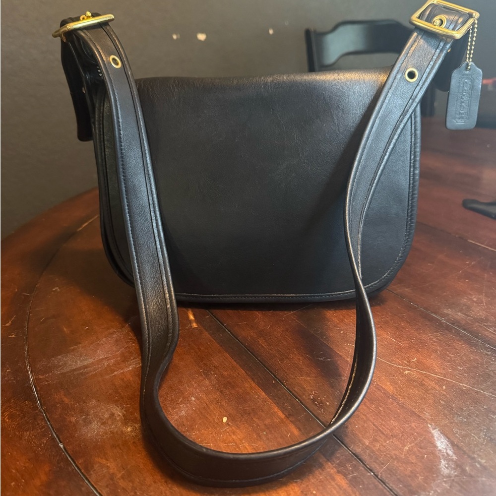 Coach Black Leather Crossbody Bag